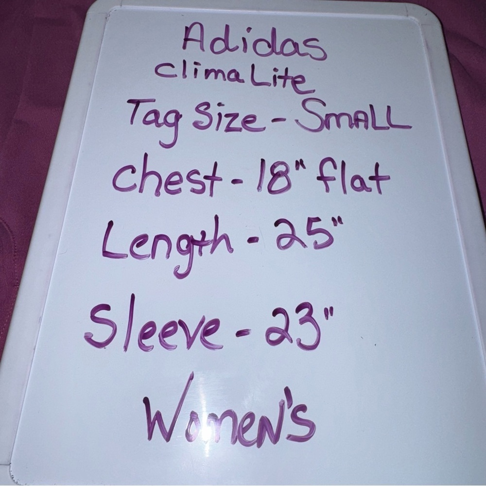 Adidas Womens Small Pink ClimaLite Full Zip Athletic Jacket Running Training - Picture 8 of 8